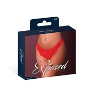 Panty de Crotch Dividido Sugar High Rojo L XL