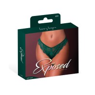 Evermore Split Crotch Panty Emerald S/M