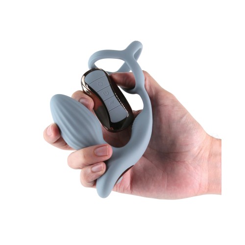 Renegade Pinnacle Cock Ring Gyrating Prostate Massager Gray