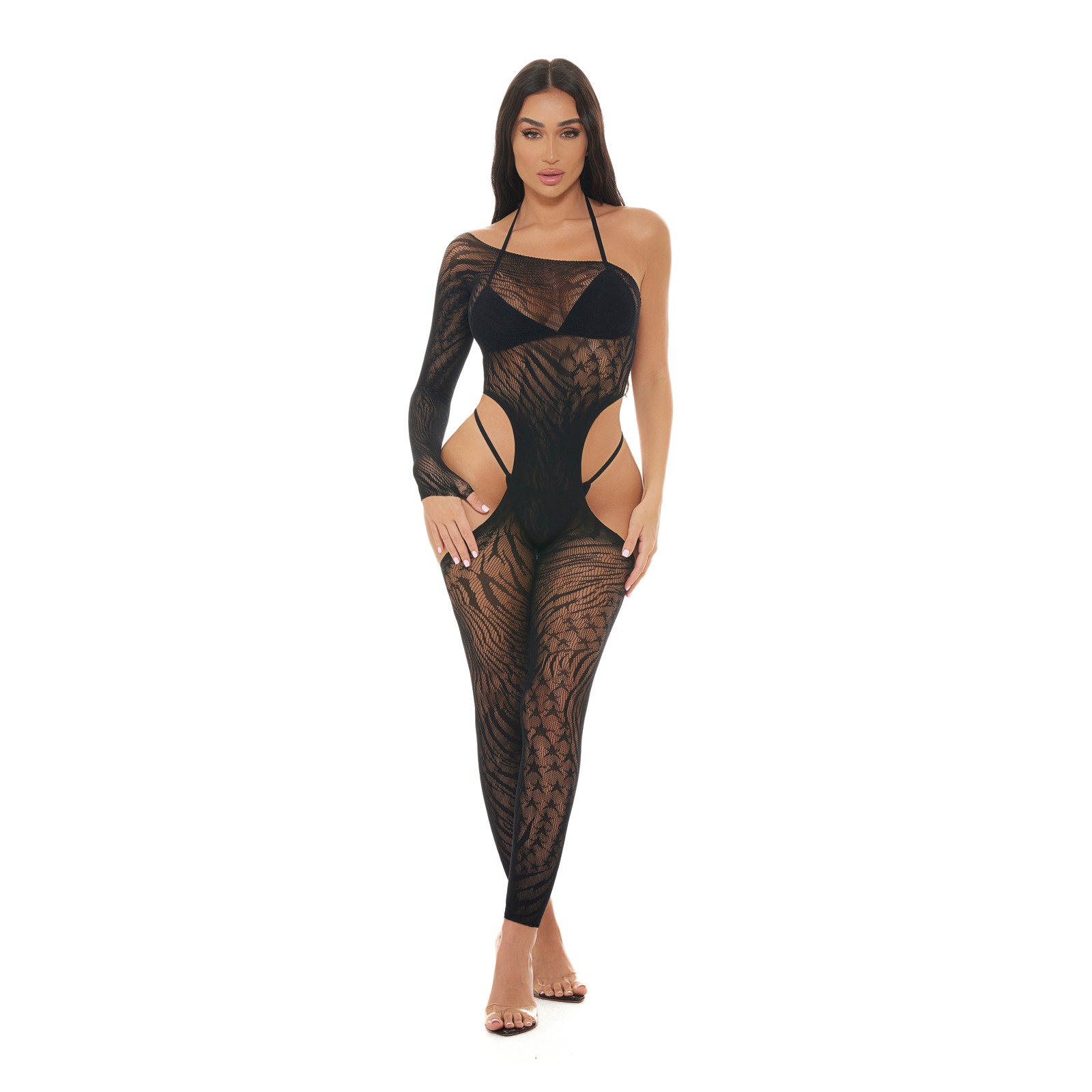 Bodystocking Star Sign de Pink Lipstick en Negro