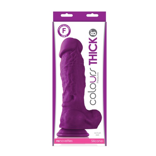 Dildo Grosor Colours Pleasures 8" - Púrpura