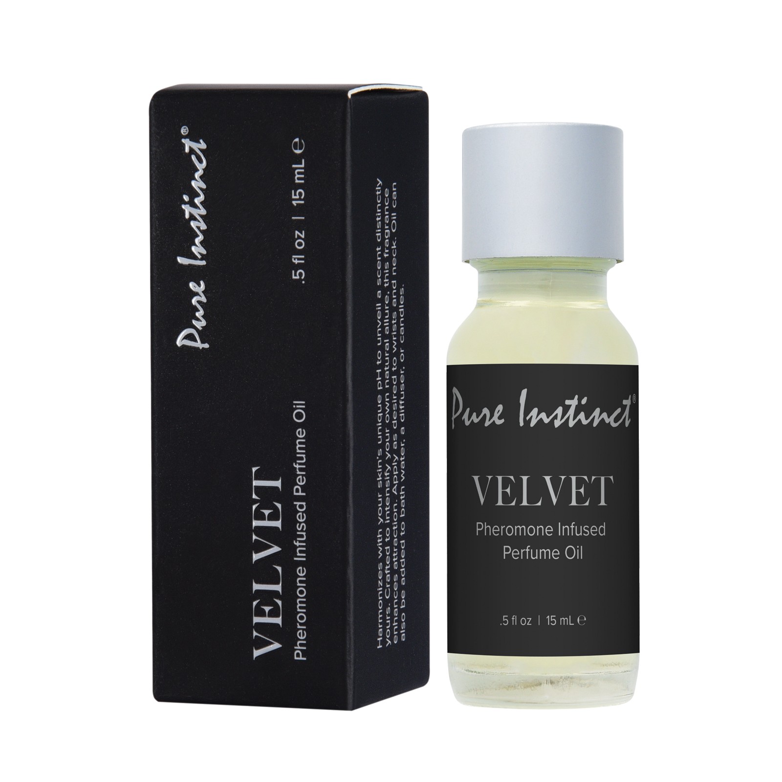 Pure Instinct Pheromone Perfume Oil Velvet 15 ml Dropper Glass