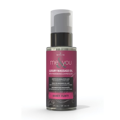 Sensuva Me and You Massage Oil Berry Flirty