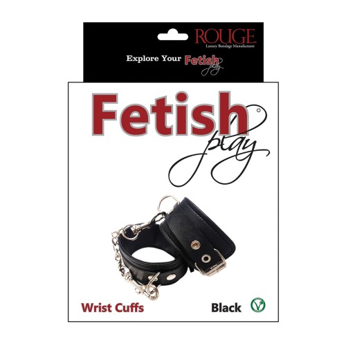 Rouge Fetish Vegan Leather Wrist Cuffs