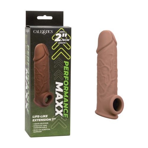 Performance Maxx Life-Like 7 Inch Penis Extension - Brown