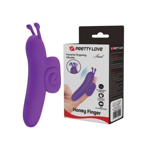 Vibrador Dedo Snail Honey Pretty Love para Placer Dirigido