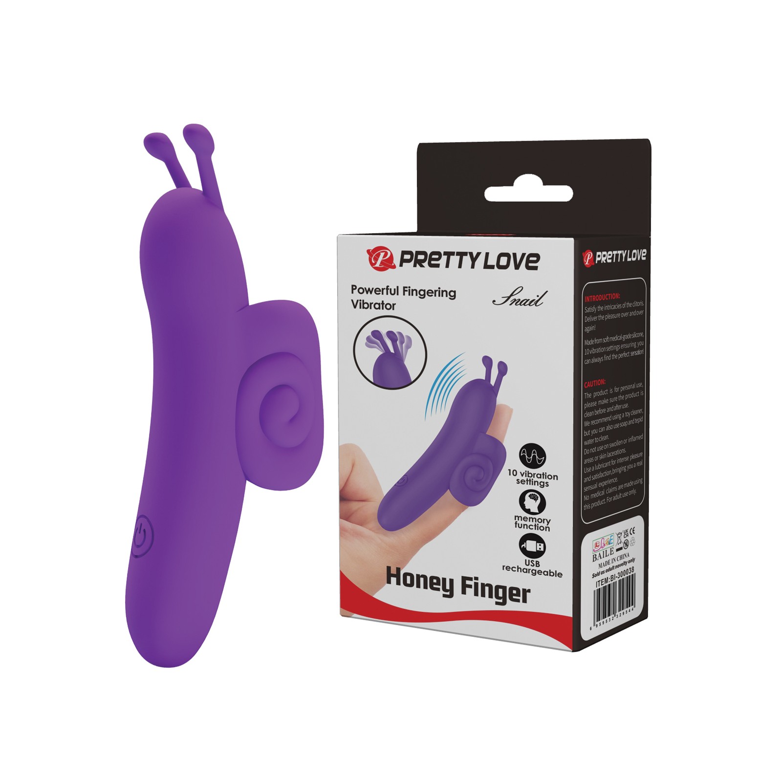 Pretty Love Snail Honey Finger Vibe for Targeted Pleasure