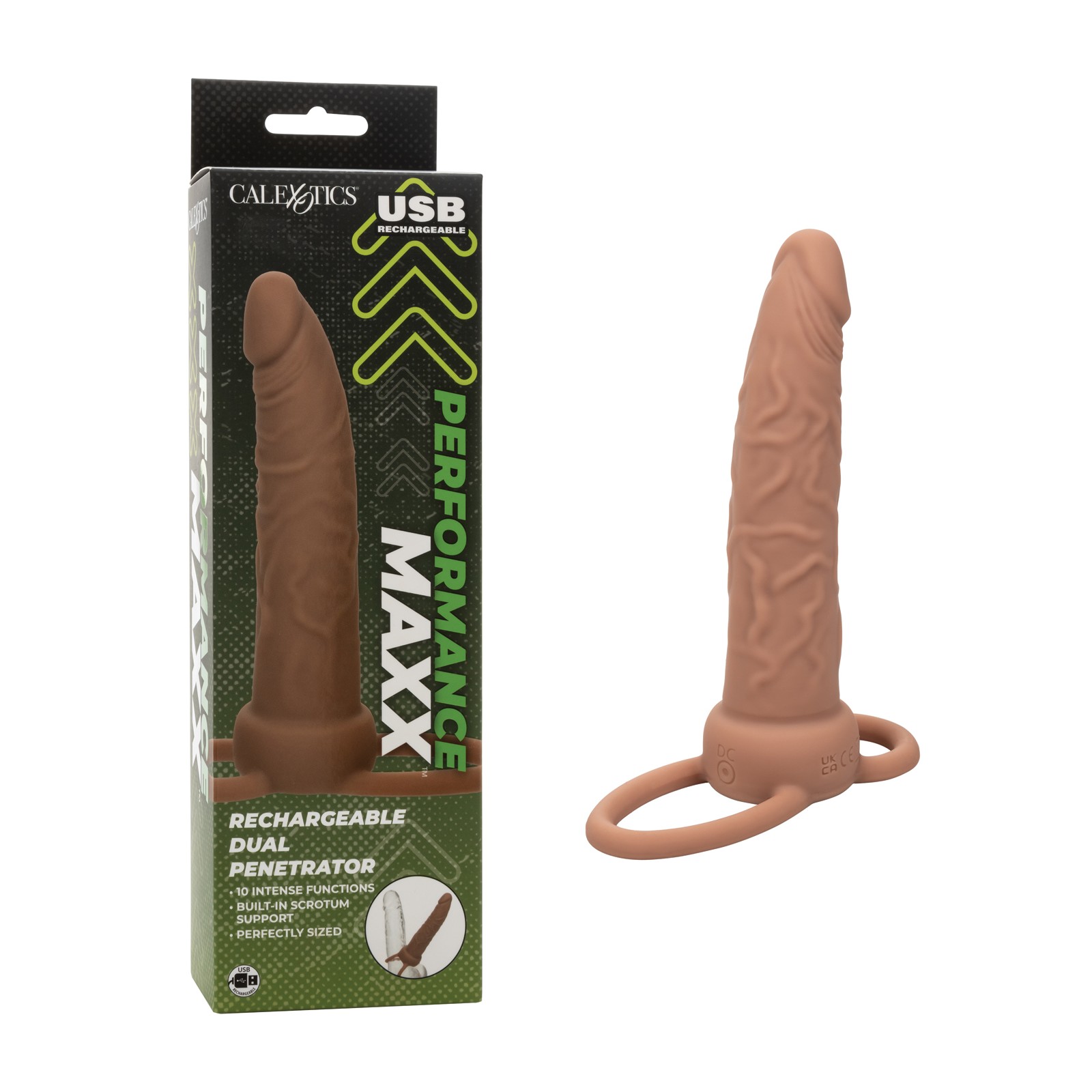 Performance Maxx Dual Penetrator - Brown Rechargeable Toy