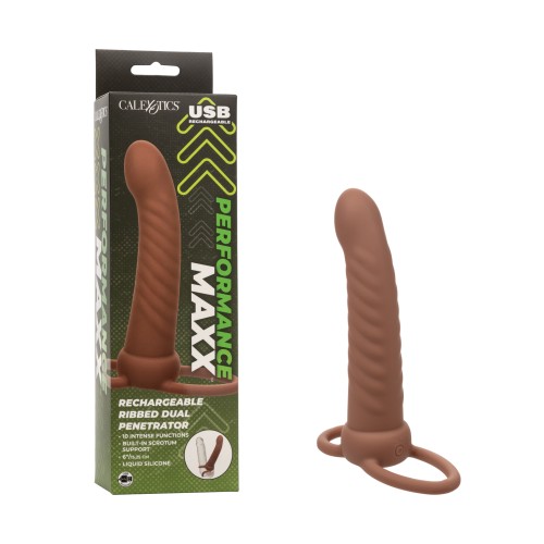 Performance Maxx Dual Penetrator - Brown - Rechargeable Pleasure