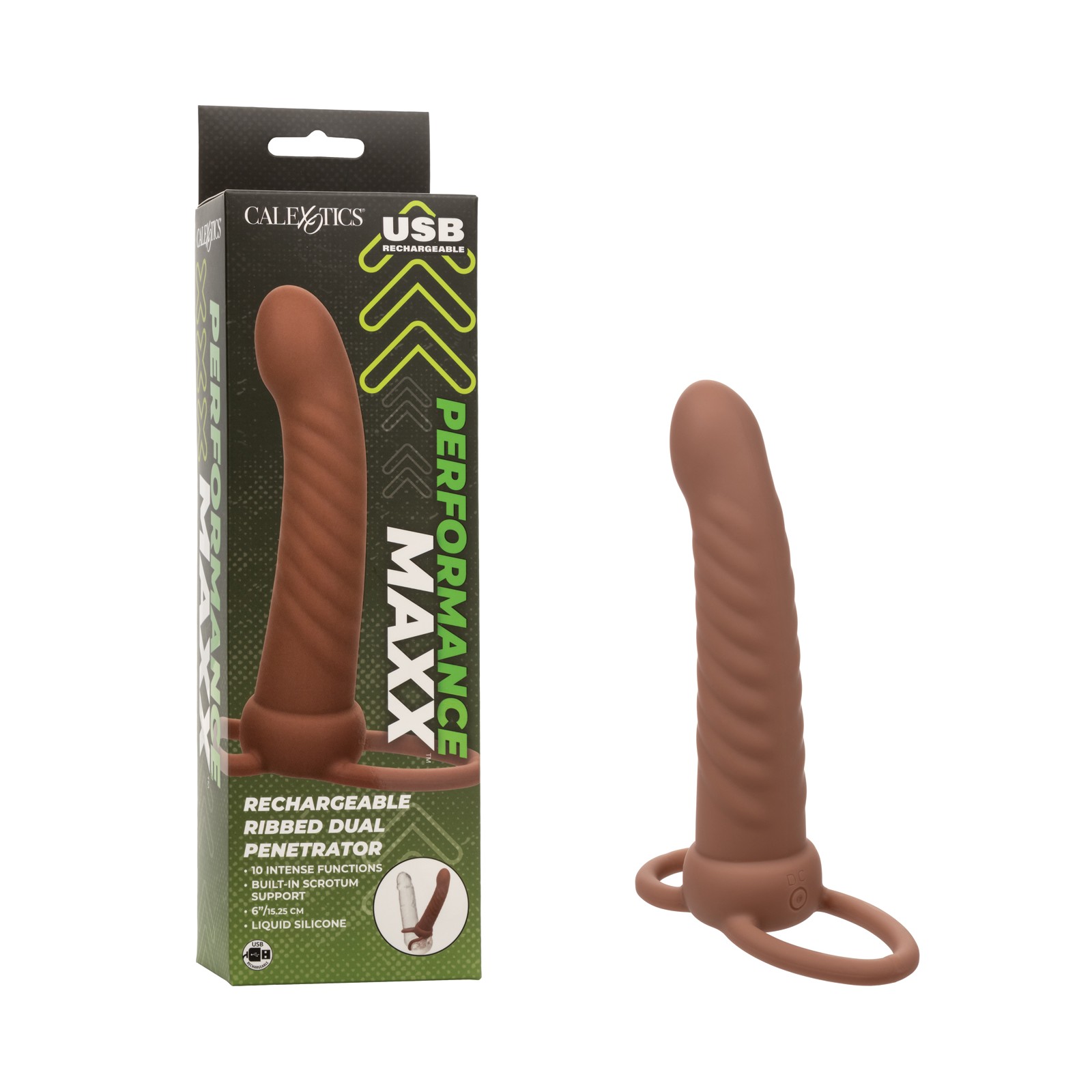 Performance Maxx Dual Penetrator - Brown - Rechargeable Pleasure