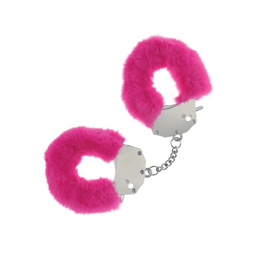 Shots Ouch Heavy Duty Fluffy Handcuffs Pink