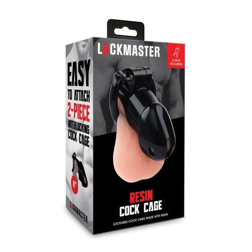 Cárcel de Pene de Resina Lockmaster 4 Pulgadas Negro