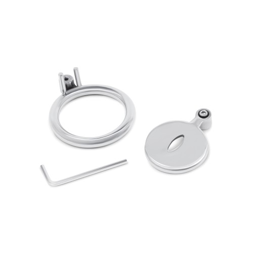 Lockmaster Stainless Steel Inverted Chastity Cage with Cat's Eye