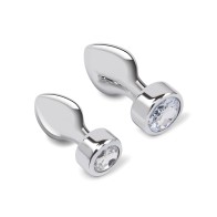 Gemsations 2 pc Tapered Bling Bling Metal Butt Plug Set