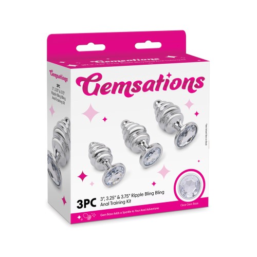 Set de Plugs Metálicos Gemsations Bling Bling