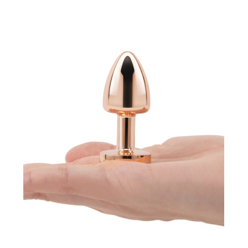 Gemsations 2" Beginners Bling Bling Metal Butt Plug - Rose Gold