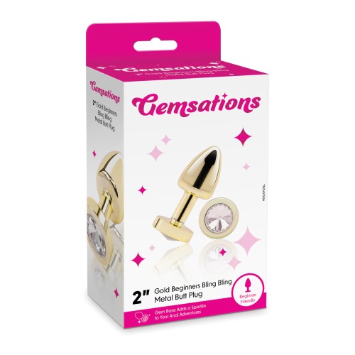 Gemsations 2 Inch Gold Butt Plug