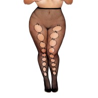 Fashionable Fishnet Pantyhose with Satin Bows