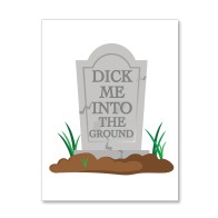 Halloween Dick In Ground Greeting Card - Fun and Spooky