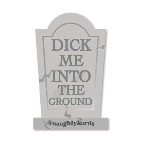 Tarjeta de Saludo Halloween Dick In Ground - Divertida y Espeluznante