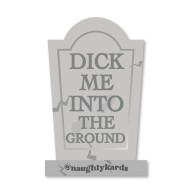 Tarjeta de Saludo Halloween Dick In Ground - Divertida y Espeluznante