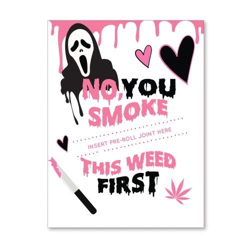 Tarjeta de Saludo GhostFace de Halloween con Fósforos