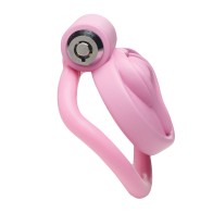 Master Series Pussification Vulva Locking Chastity Cage in Pink