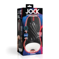 Curve Toys Jock Sucking & Vibrating Masturbator Black - Intense Pleasure