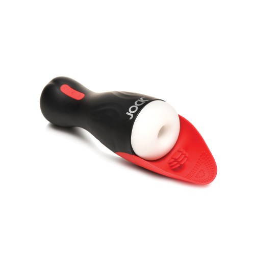 Curve Toys Jock Sucking & Vibrating Masturbator Black/Red