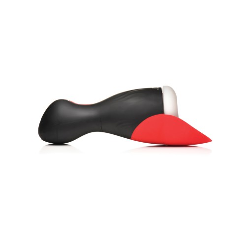 Curve Toys Jock Sucking & Vibrating Masturbator Black/Red