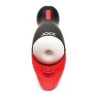 Curve Toys Jock Sucking & Vibrating Masturbator Black/Red