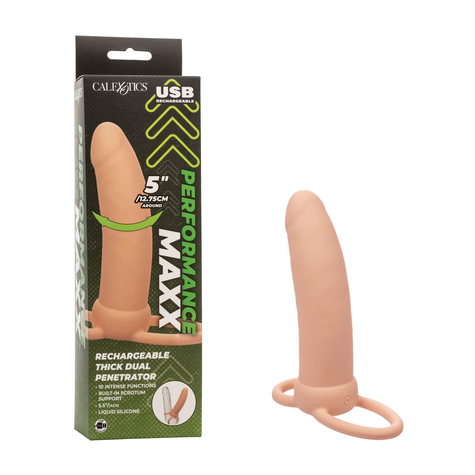 Performance Maxx Rechargeable Thick Dual Penetrator Ivory