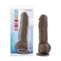 Blush Au Natural 10" Realistic Dildo with Balls - Chocolate