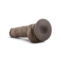 Dildo Realista de 10" con Testículos - Chocolate