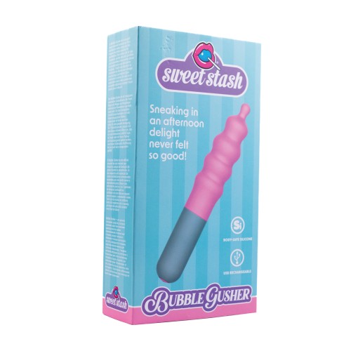 Rock Candy Bubble Gusher Stimulator - Pink/Grey