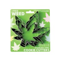 3 Piece Weed Cookie Cutter Set - Fun and Playful