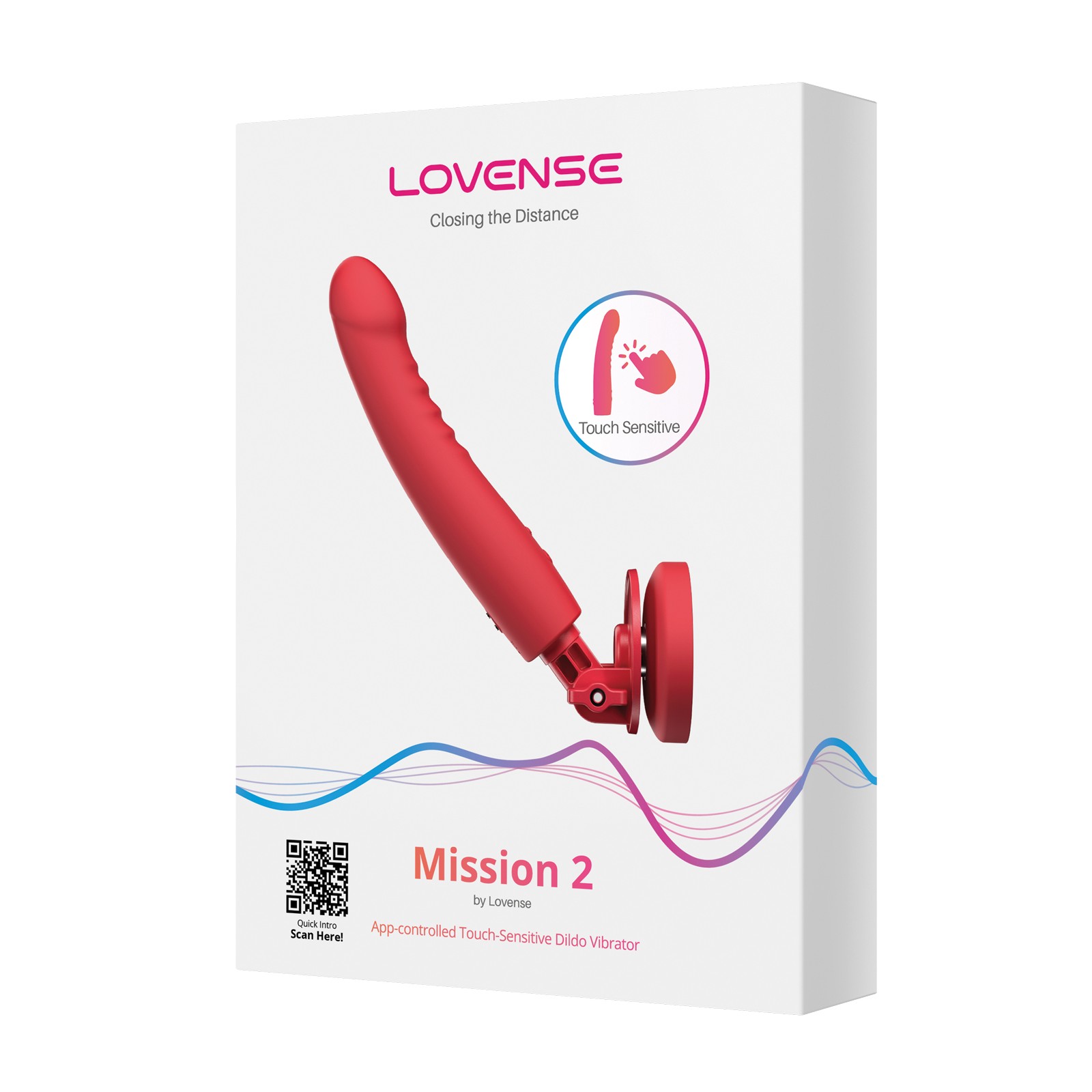 Lovense Mission 2 Tecnología Sensible al Tacto Rojo