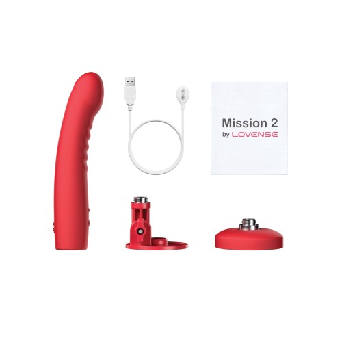 Lovense Mission 2 Tecnología Sensible al Tacto Rojo