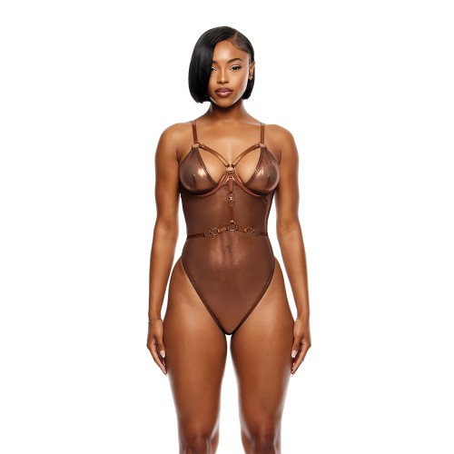 Liquid Metal Metallic Mesh Teddy - Copper LG