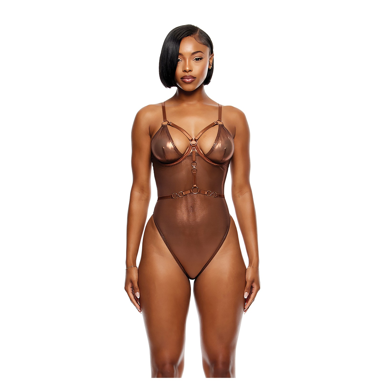 Liquid Metal Metallic Mesh Teddy - Copper LG