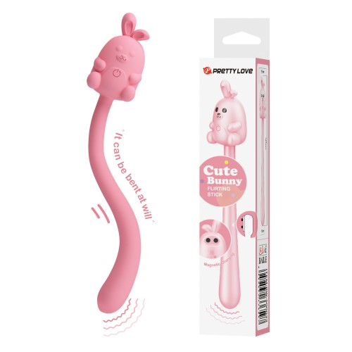 Pretty Love Cute Bunny Flirting Stick - Rechargeable Pleasure