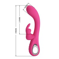 Pretty Love Novak Handle Rabbit Vibrator for Dual Satisfaction