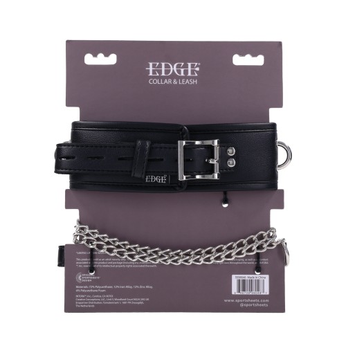 Collar Edge con Correa - Negro