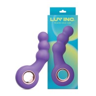 Vibrador con Anillo y Perlas Luv Inc. Morado