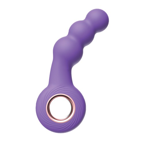 Vibrador con Anillo y Perlas Luv Inc. Morado