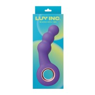 Vibrador con Anillo y Perlas Luv Inc. Morado