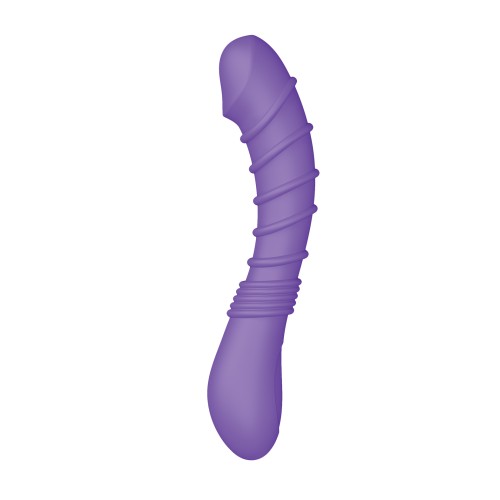 Vibrador Ribeteado para Punto G Luv Inc. - Púrpura