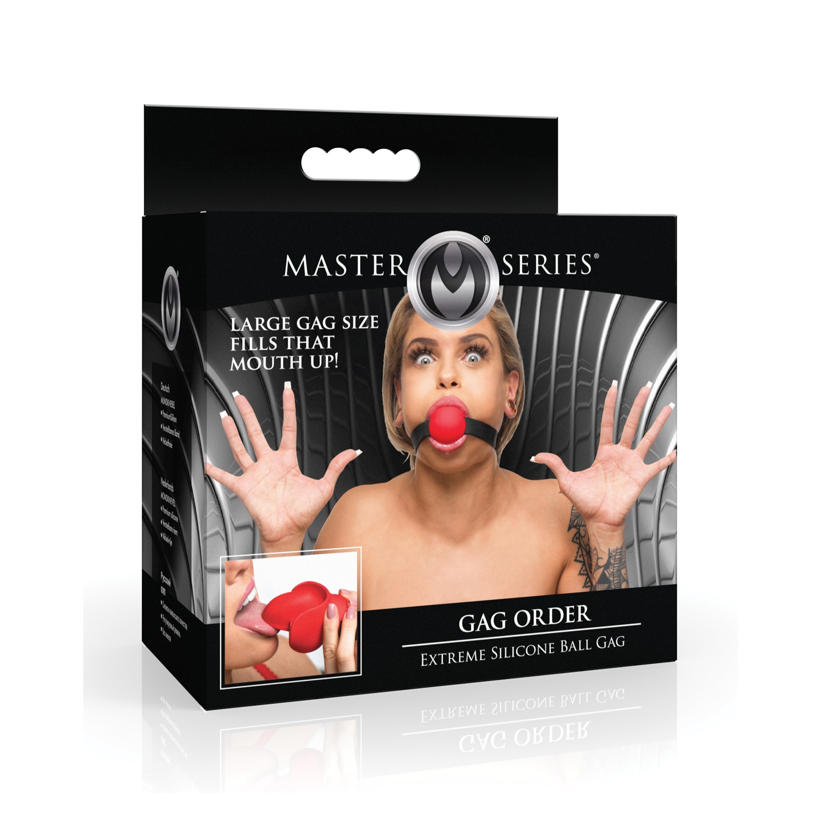 Master Series Gag Order Gag Ball de Silicona - Placer Intenso