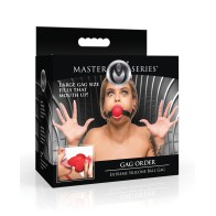 Master Series Gag Order Gag Ball de Silicona - Placer Intenso