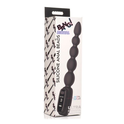 Bang Digital Silicone Anal Beads Black